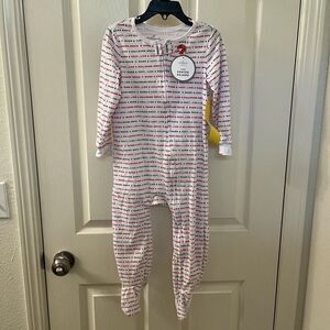 Hallmark Movie Channel Kids Footed Pajamas Footie Christmas Size 3T NWT